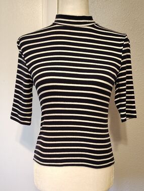 3/$20 Express Fitted Striped Elbow Tee